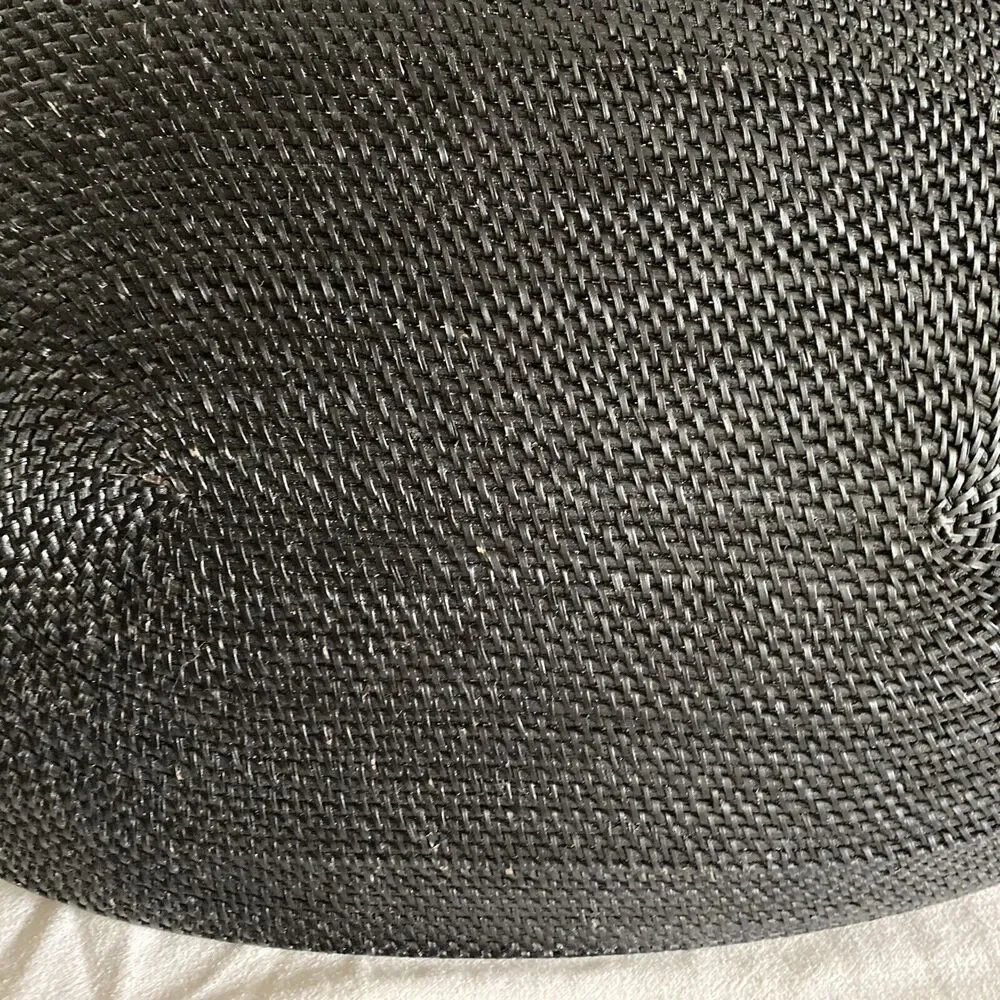 Rattan/wicker African Handmade Serving Tray Platter Black